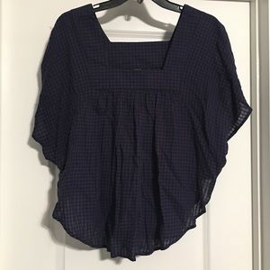 Navy boho top